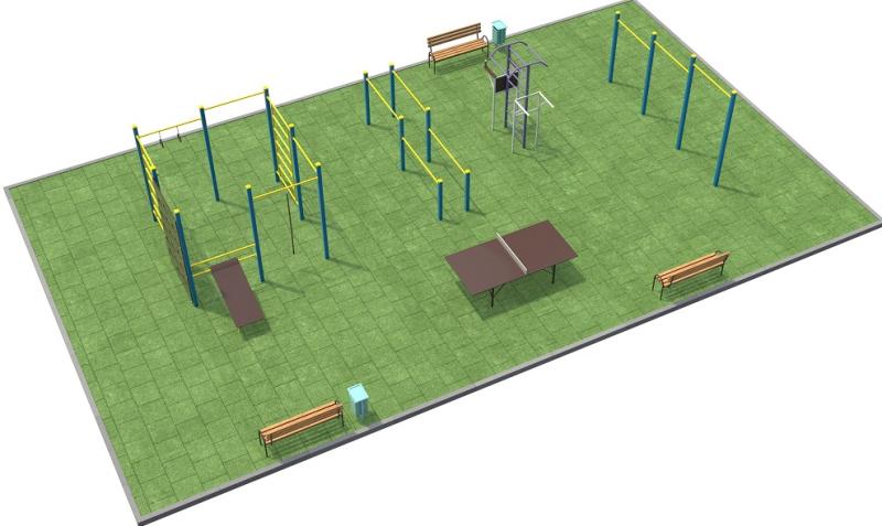 Проект спортплощадки 170 метров в Москве в Москве
