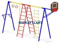 Гимнастический комплекс с баскетбольным щитом МАФ 3001 в Москве