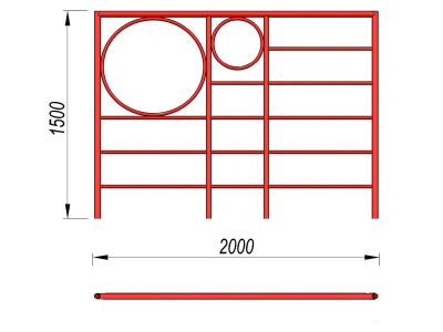Шведская стенка с кольцами МАФ 3502 в Москве