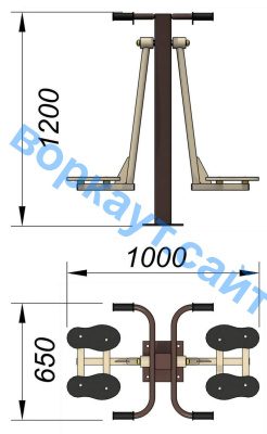 Уличный тренажер "Маятник" УТ 004 в Москве