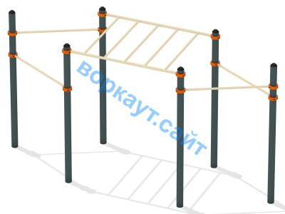 Турник разноуровневый с рукоходом ВС-26 в Москве