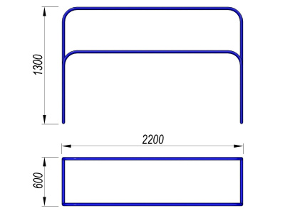 Брусья разновысокие МАФ 3531 в Москве Брусья разновысокие МАФ 3531 в Москве