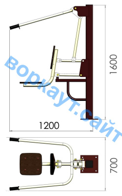 Уличный тренажер "Тяга сверху" УТ 001 в Москве