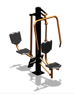 Уличный тренажер "Жим от груди Жим ногами" УТ304 в Москве