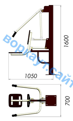 Уличный тренажер "Жим от груди" УТ 002 в Москве