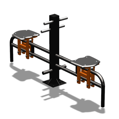 Уличный тренажер  "Каталка двойная"   УТ215 в Москве