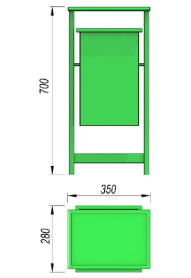 Урна с крышкой МАФ 1631 в Москве Урна с крышкой МАФ 1631 в Москве