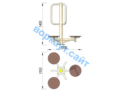 Уличный тренажер Орбита УТ 011 в Москве