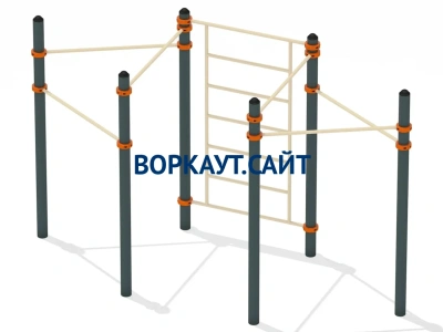 Воркаут турник разноуровневый с шведской стенкой ВС-25 в Москве