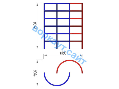Шведская стенка полукруглая ДСК 3503 в Москве